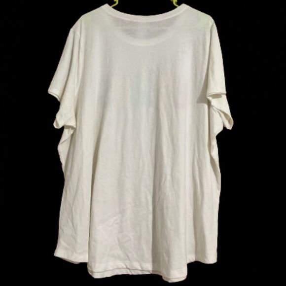 Old Navy Women’s Off White Multi Women’s Casual Shirt with “UNIDOS” Print Sz-3X - Picture 7 of 7